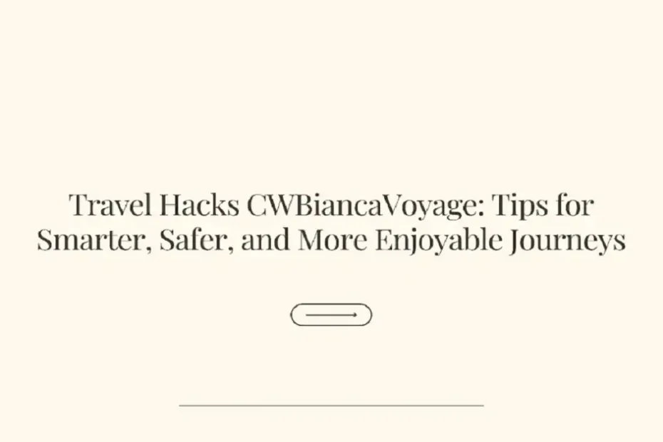 travel hacks cwbiancavoyage